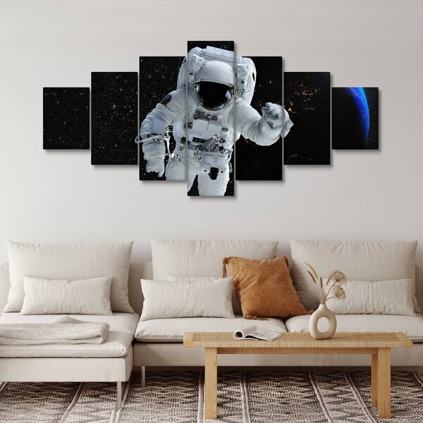 Obraz - Astronaut ve vesmíru (210x100 cm)