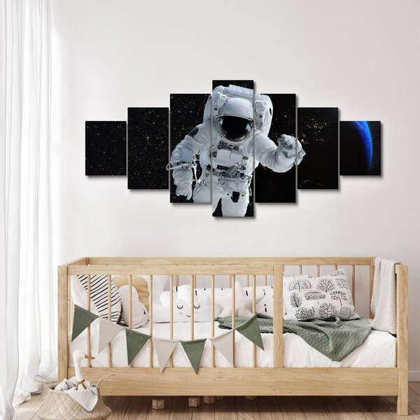 Obraz - Astronaut ve vesmíru (210x100 cm)