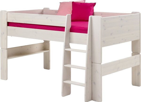 Dětská vyvýšená postel Dany 90x200 cm (výška 113cm) - masiv/bílá