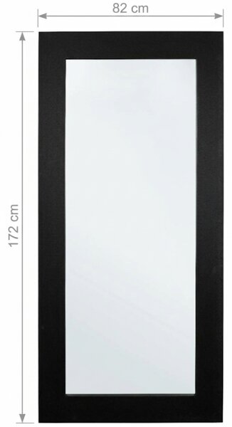 Bizzotto Černé dřevěné závěsné zrcadlo Tiziano 82 x 172 cm