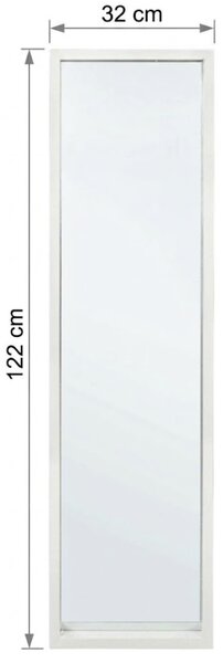 Bizzotto Bílé dřevěné závěsné zrcadlo Tiziano 32 x 122 cm