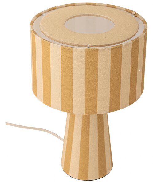Bloomingville Žlutá lněná stolní lampa Emmie