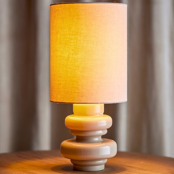 Bloomingville Béžová skleněná stolní lampa Fabiola