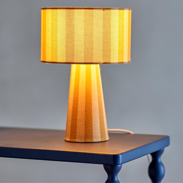 Bloomingville Žlutá lněná stolní lampa Emmie