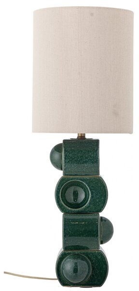 Bloomingville Zelená kameninová stolní lampa Brady
