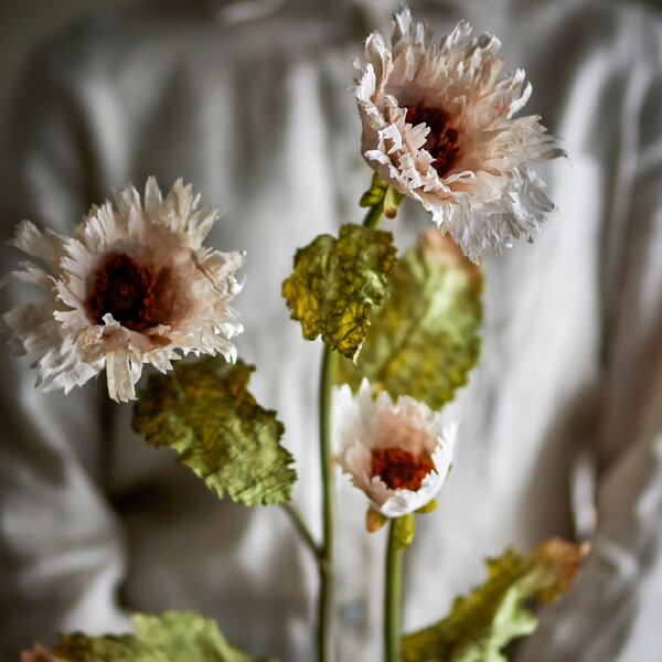 Bloomingville Bílá umělá květina Chrysantemum 96 cm