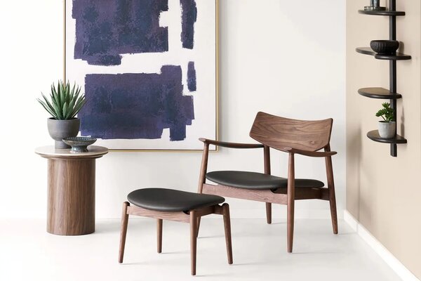 Nordic Living Odkládací stolek Daphne ⌀45 cm s travertinovým dekorem