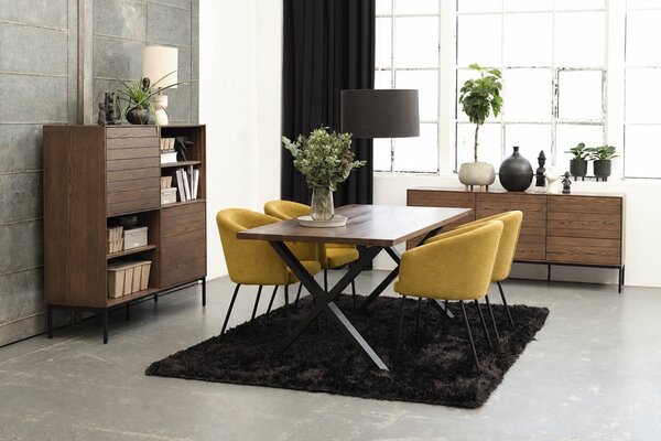 Unique Furniture Hořčicově žlutá jídelní židle Easton