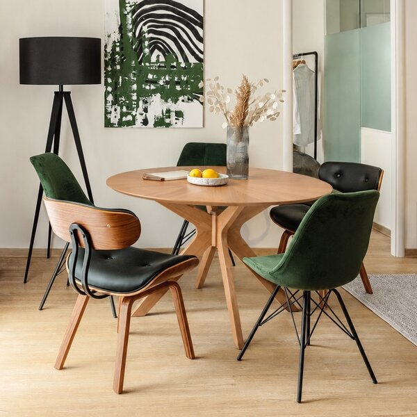 Somcasa Dubový kulatý jídelní stůl Carmel 120 cm