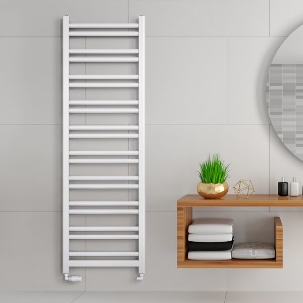 Regnis Retro, topné těleso 300x1100mm se středovým připojením 50mm, 444W, černá matná, RETRO110/30/D5/BLACK