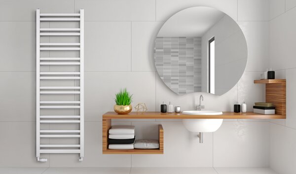 Regnis Retro, topné těleso 540x900mm, 456W, černá matná, RETRO90/50/D500/BLACK