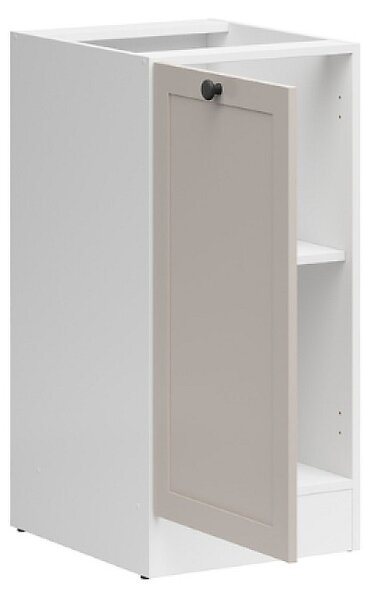 Kuchyňská skříňka Junona Ramka 40 cm, levá, bílá/kašmír
