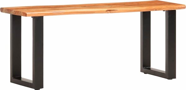 VidaXL Lavice s živou hranou masivní akáciové dřevo a ocel [286456] Velikost: 110 cm