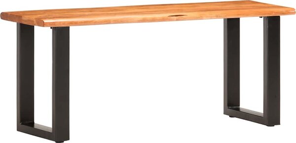 VidaXL Lavice s živou hranou masivní akáciové dřevo a ocel [286456] Velikost: 110 cm