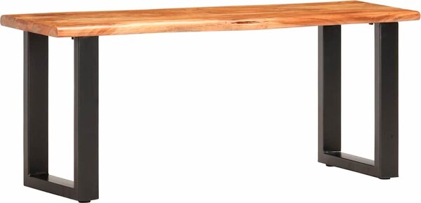 VidaXL Lavice s živou hranou masivní akáciové dřevo a ocel [286456] Velikost: 110 cm