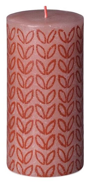 Bolsius svíčka válec Misty Pink Rustic Silhouette 68x130mm
