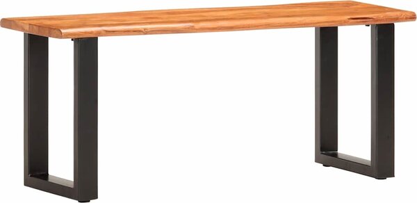 VidaXL Lavice s živou hranou masivní akáciové dřevo a ocel [286456] Velikost: 110 cm