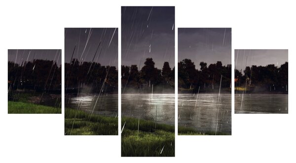 Obraz - Deštivý večer (125x70 cm)