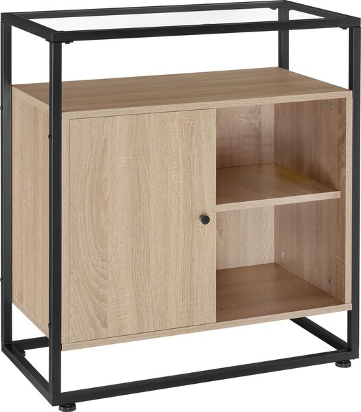 Komoda Conventry 70x38x80,5cm - Industrial Holz hell, Eiche Sonoma