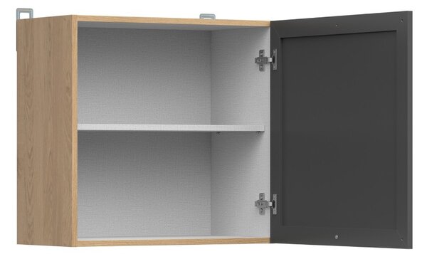 Kuchyňská skříňka Junona Line 60 cm, univerzální, dub bernstein/grafit