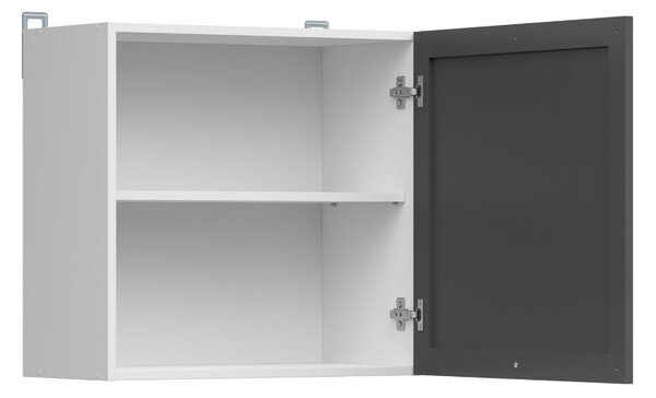 Kuchyňská skříňka Junona Line 60 cm, univerzální, bílá/grafit