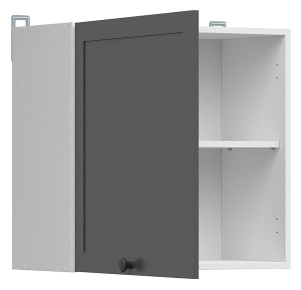 Kuchyňská skříňka Junona Line 60 cm, univerzální, bílá/grafit
