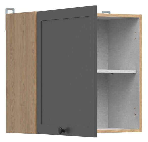 Kuchyňská skříňka Junona Line 60 cm, univerzální, dub bernstein/grafit