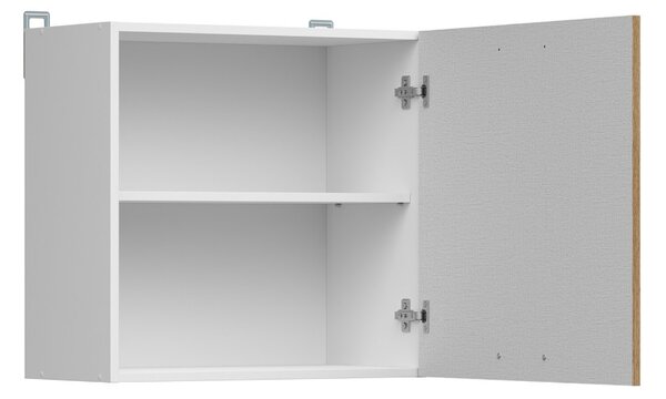 Kuchyňská skříňka Junona Line 60 cm, univerzální, bílá/dub delano jasný
