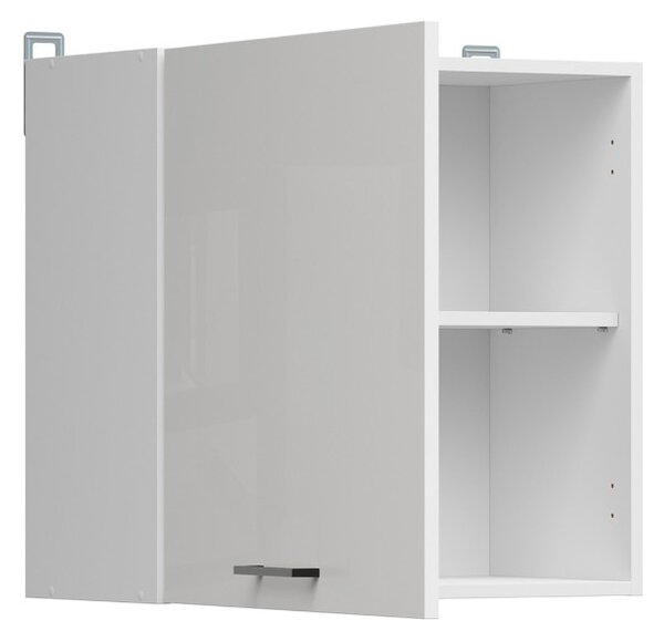 Kuchyňská skříňka Junona Line Tafla 60 cm, univerzální, bílá/bílá křída lesk