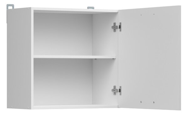 Kuchyňská skříňka Junona Line Tafla 60 cm, univerzální, bílá/šedá lesk