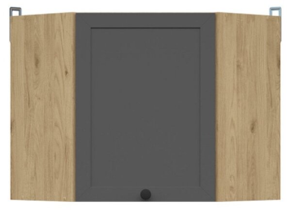 Kuchyňská skříňka Junona Ramka rohová 60 cm, univerzální, dub bernstein/grafit