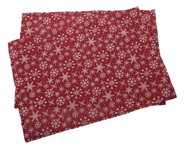 Látková prostírání v sadě 2 ks s vánočním motivem 32x45 cm Flakes – Dakls