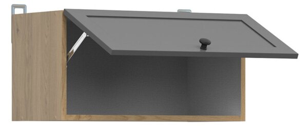 Kuchyňská skříňka Junona Ramka digestořová 60 cm, dub bernstein/grafit