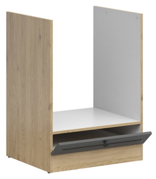 Kuchyňská skříňka Junona Ramka pro vestavnou troubu 60 cm, dub bernstein/grafit