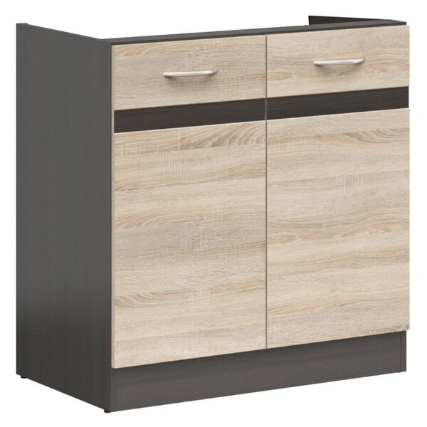 Spodní dřezová skříňka Junona DK2D/80/82 wenge / dub sonoma BRW