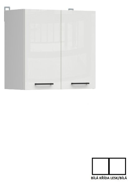 Junona Line Tafla skříňka G2D/80/57, bílá/bílá křída lesk