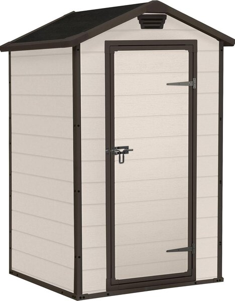 Plastový zahradní domek na náadí se sedlovou stechou Keter Manor 4x3 - 128 x 94 x 196 cm - béový
