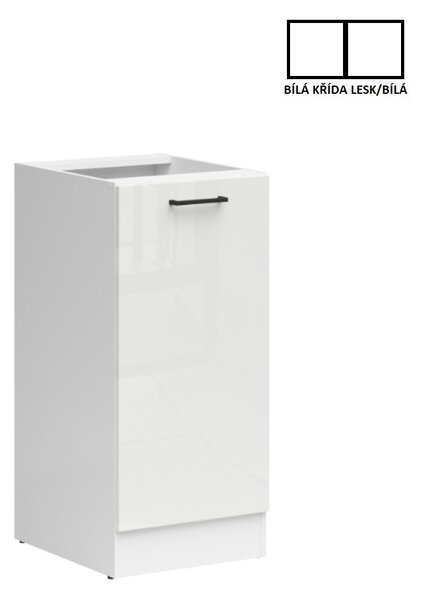 Junona Line Tafla skříňka D1D/40/82 L, bílá/bílá křída lesk