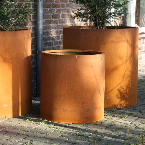 Cortenový květináč kulatý se dnem Ø 500 × v 500 mm
