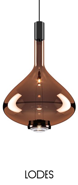 Lodes Designové závěsné LED svítidlo SKY-FALL LARGE, 12W, v. 54,2 cm, CRI90 Barva: Zlatá, Teplota světla: 2700K, Barva konstrukce: Chrom
