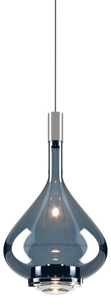 Lodes Designové závěsné LED svítidlo SKY-FALL MEDIUM, 12W, v. 38,2 cm, CRI90 Barva: Kouřová, Teplota světla: 2700K, Barva konstrukce: Chrom