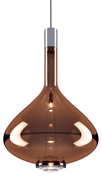 Lodes Designové závěsné LED svítidlo SKY-FALL LARGE, 12W, v. 54,2 cm, CRI90 Barva: Zlatá, Teplota světla: 2700K, Barva konstrukce: Chrom