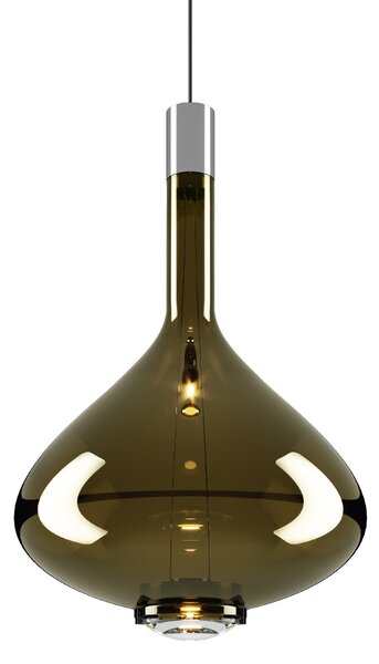 Lodes Designové závěsné LED svítidlo SKY-FALL LARGE, 12W, v. 54,2 cm, CRI90 Barva: Zlatá, Teplota světla: 2700K, Barva konstrukce: Chrom
