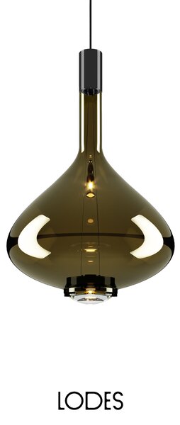 Lodes Designové závěsné LED svítidlo SKY-FALL LARGE, 12W, v. 54,2 cm, CRI90 Barva: Zlatá, Teplota světla: 2700K, Barva konstrukce: Chrom