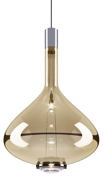 Lodes Designové závěsné LED svítidlo SKY-FALL LARGE, 12W, v. 54,2 cm, CRI90 Barva: Zlatá, Teplota světla: 2700K, Barva konstrukce: Chrom
