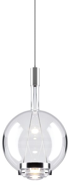 Lodes Designové závěsné LED svítidlo SKY-FALL ROUND MEDIUM, 12W, ø 22,5 cm, CRI90 Barva: Zlatá šalvěj, Teplota světla: 2700K, Barva konstrukce: Černý chrom