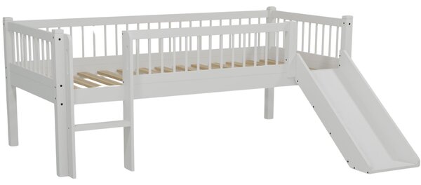 Vipack Bílá dřevěná dětská postel se skluzavkou Forrest 90 x 200 cm