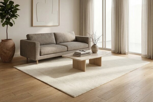 Fargotex Krémově bílý vlněný koberec Rio 160 x 230 cm