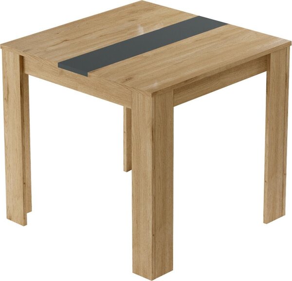 HowHomely | Jídelní stoly - FUTURE - 80x80 cm - Dub antracit - Elegantní a funkní - Ideální do malých místností