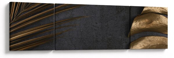 Obraz se zlatými listy (170x50 cm)